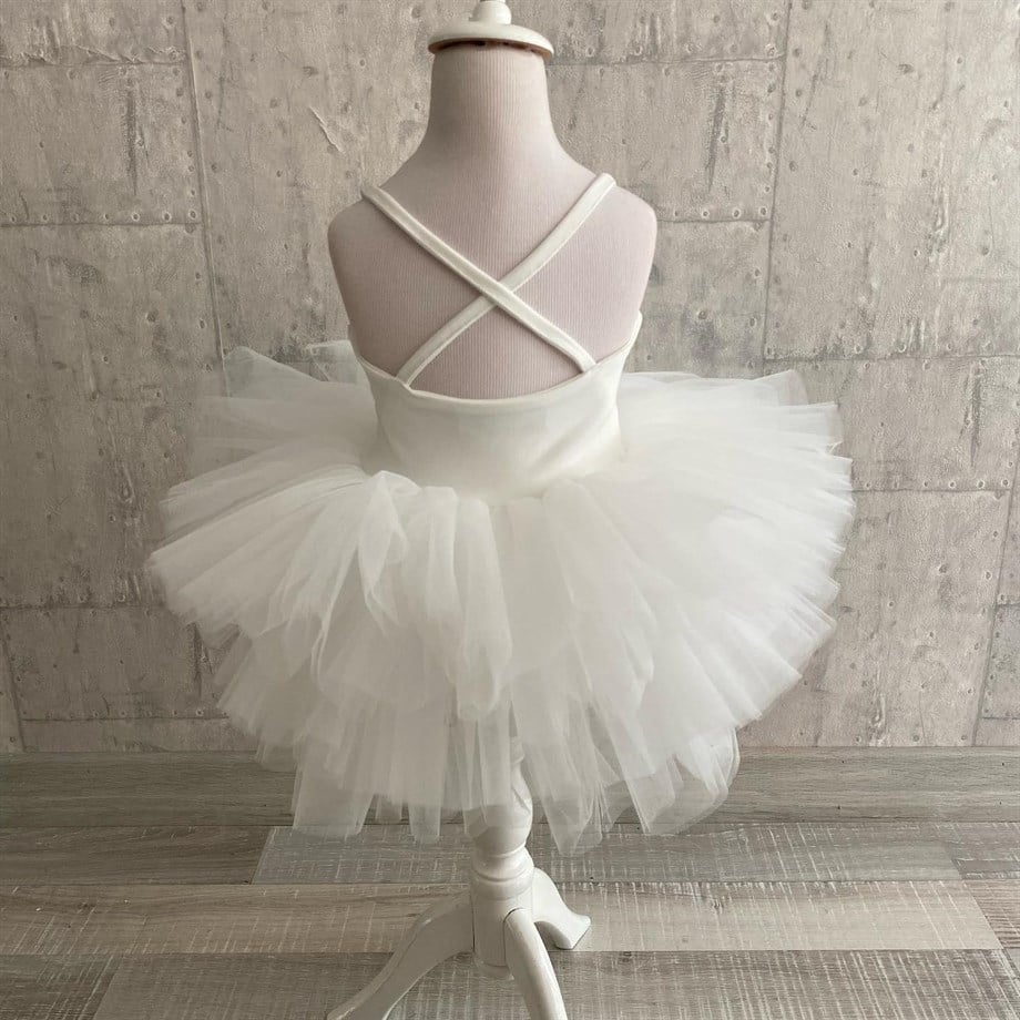 WHITE BASIC SUMMER TUTU DRESS