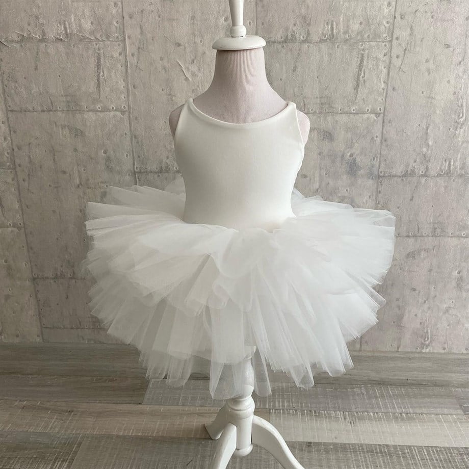WHITE BASIC SUMMER TUTU DRESS