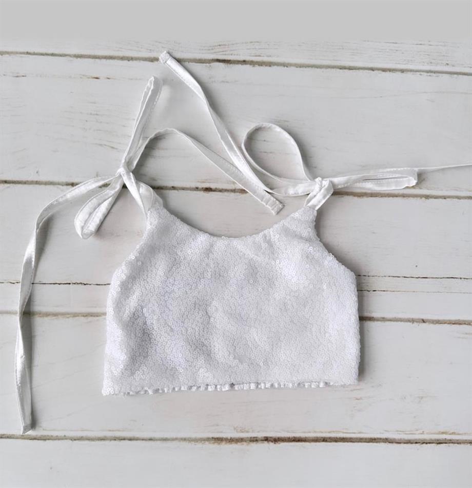 WHITE SHINY CROP
