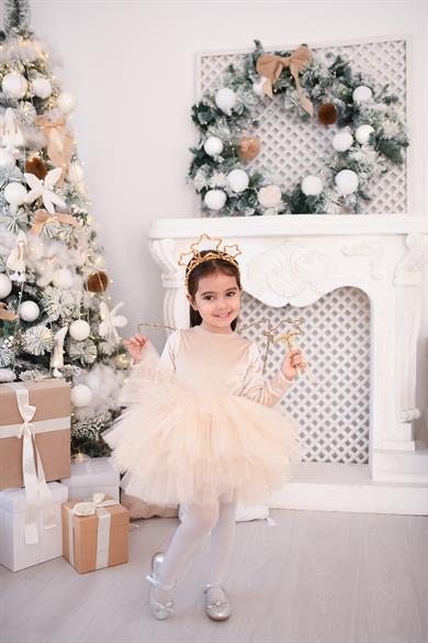 BEIGE SIRIUS TUTU DRESS