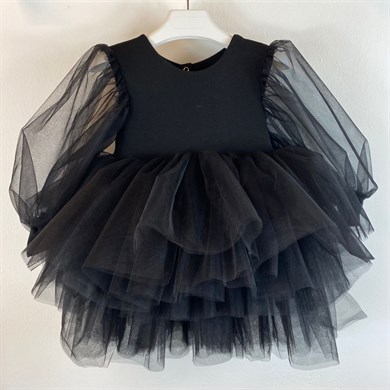 BLACK BOHO TUTU DRESS