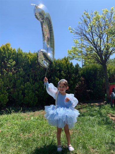 BLUE BOHO TUTU DRESS