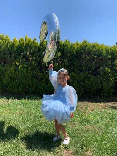 BLUE BOHO TUTU DRESS