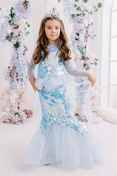 BLUE SQUAMA MERMAID COSTUME