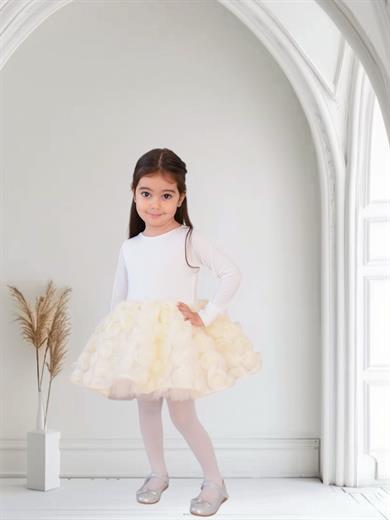 CREAM FLOWER DRESS
