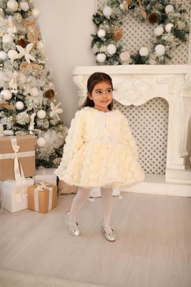 CREAM FLOWER DRESS