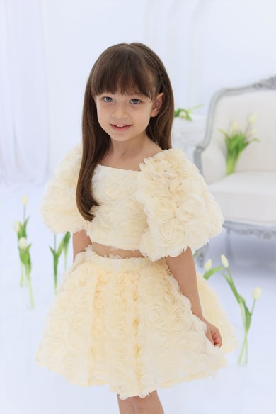 IVORY BLOOM SET (CROP&SKIRT)