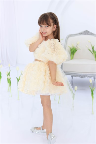 IVORY BLOOM SET (CROP&SKIRT)