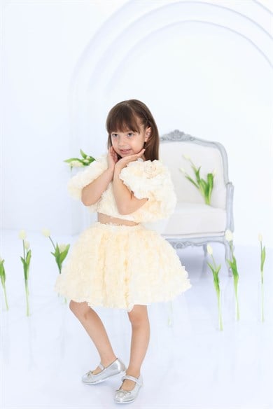 IVORY BLOOM OUTFIT (CROP&SKIRT)
