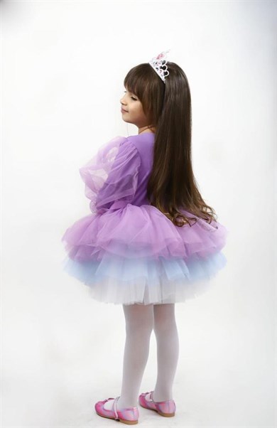 Lilac Boho Winter Tutu Dress