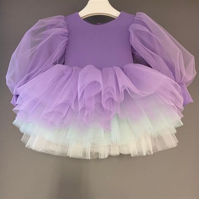 Lilac Boho Winter Tutu Dress