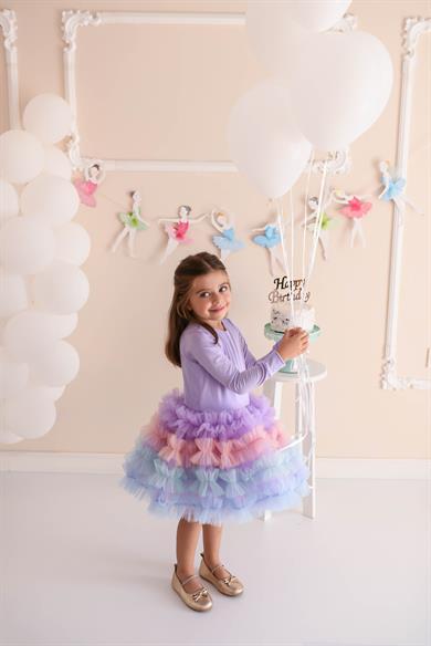 LILAC CUPCAKE WINTER TUTU DRESS