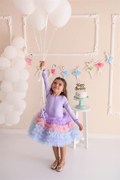 LILAC CUPCAKE WINTER TUTU DRESS