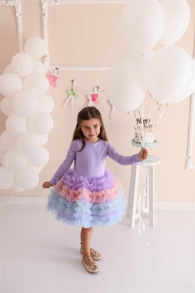 LILAC CUPCAKE WINTER TUTU DRESS