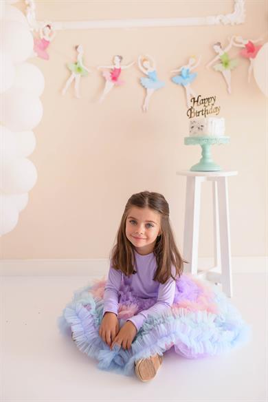 LILAC CUPCAKE WINTER TUTU DRESS
