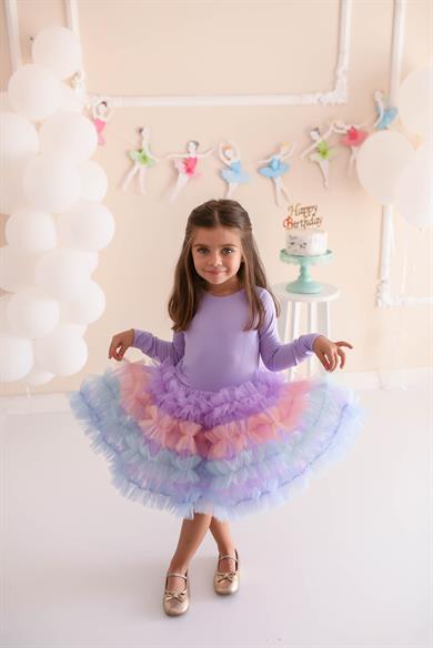 LILAC CUPCAKE WINTER TUTU DRESS