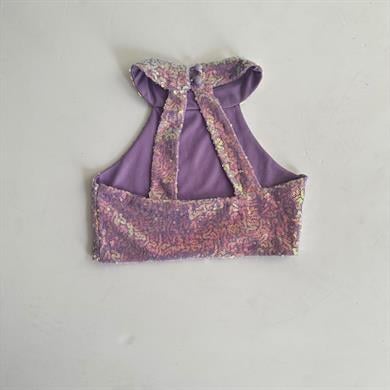 LILAC FRILL TROUSERS AND BETTY CROP TOP