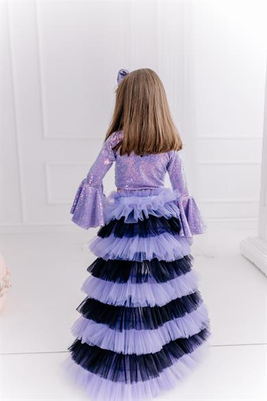 LILAC FRILL WINTER KUROMI TROUSER  OUTFIT ( TAM SET)