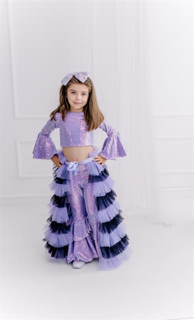 LILAC FRILL WINTER KUROMI TROUSER  OUTFIT ( TAM SET)