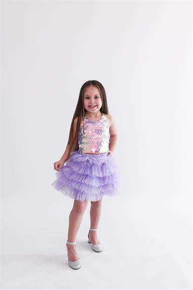 LILAC JELLY SKIRT AND CROP