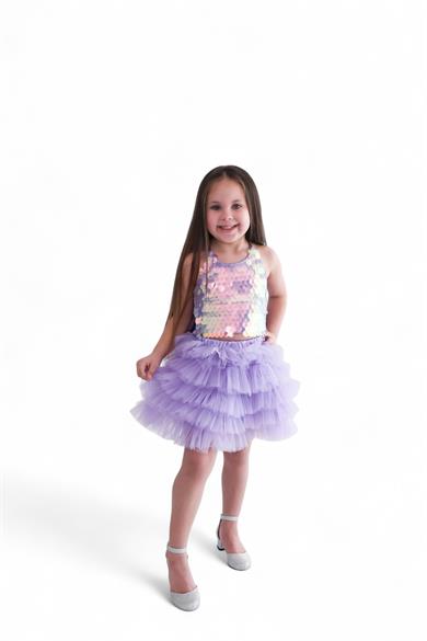LILAC JELLY SKIRT AND CROP