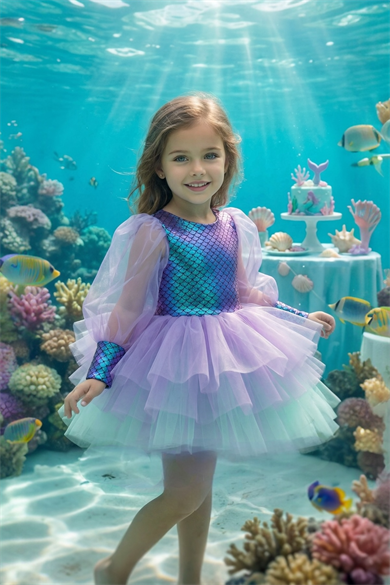 LILAC  MERMAID TUTU DRESS 