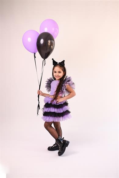 LILAC RABBIT MINI SKIRT& LILAC CROP