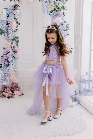 LILAC SHORTS SKIRT OUTFIT