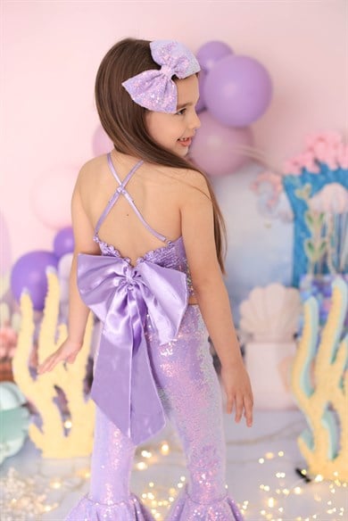 LILAC SPARKLE TIDE FANTASY CROP AND TROUSER