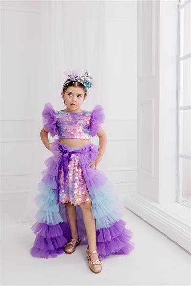 LILAC SQUAMA OUTFIT (TAÇ HARİÇ TAM SET)