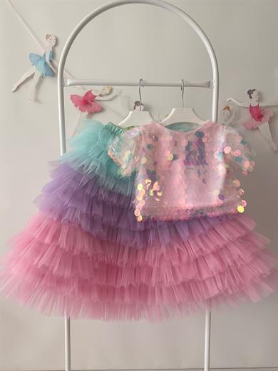 NEW COLOUR LONG SKIRT&PINK OVERSIZE CROP