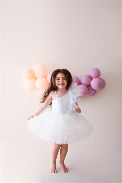 ONE SHOULDER RUFFLE TUTU DRESS