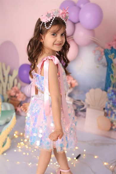 PINK SIRENE SUMMER CROP AND SKIRT