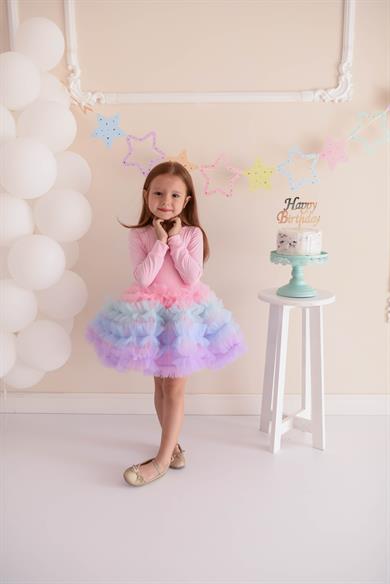PINK CUPCAKE WINTER TUTU DRESS