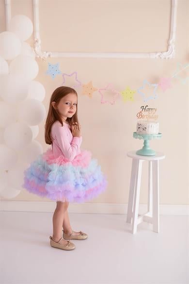 PINK CUPCAKE WINTER TUTU DRESS