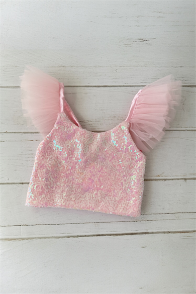 PINK FRILL CROP