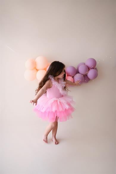 PINK FRILL SUMMER TUTU DRESS
