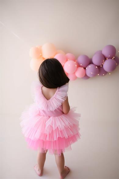 PINK FRILL SUMMER TUTU DRESS
