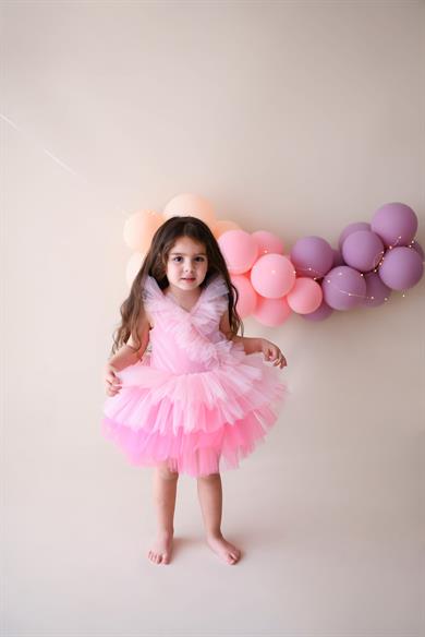 PINK FRILL SUMMER TUTU DRESS
