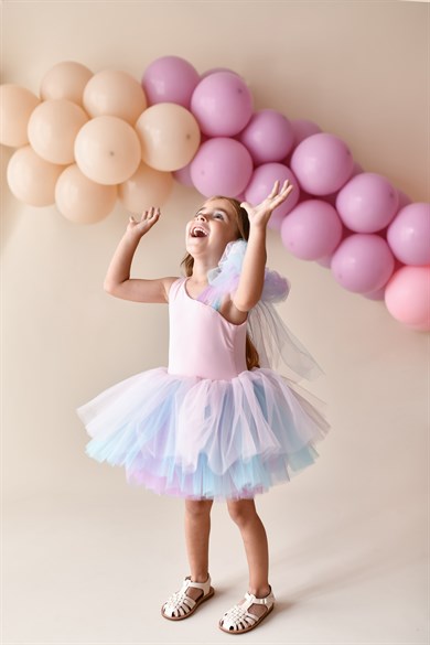 PINK ONE SHOULDER  TUTU DRESS