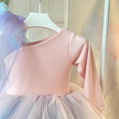 PINK ONE SHOULDER WINTER TUTU DRESS