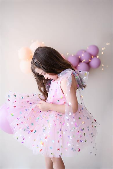 PINK BUTTERFLY TUTU DRESS
