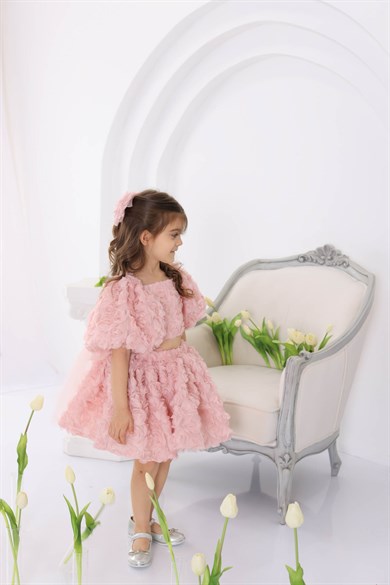 POWDER IVORY BLOOM SET (CROP&SKIRT)