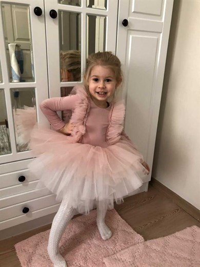 POWDER LOVER TUTU DRESS WITH WHITE TULLE