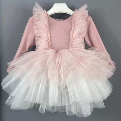 POWDER LOVER TUTU DRESS WITH WHITE TULLE