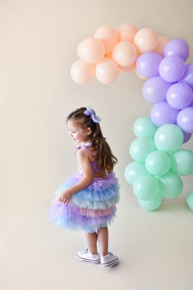 RAINBOW MINI TUTU SKIRT (TEK ETEK)