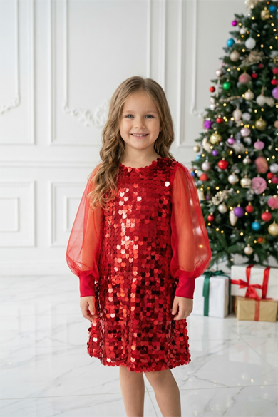 RED EMILY WINTER DRESS