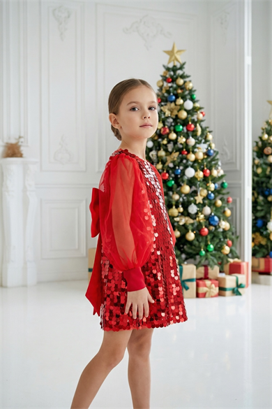RED EMILY WINTER DRESS