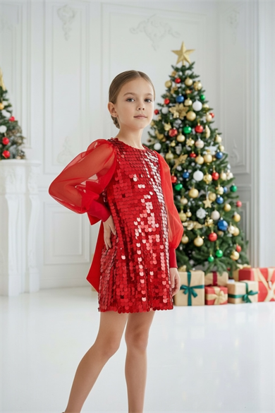 RED EMILY WINTER DRESS