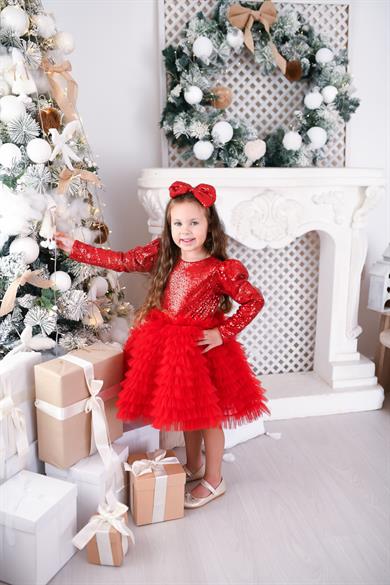 RED MANDY WINTER TUTU DRESS